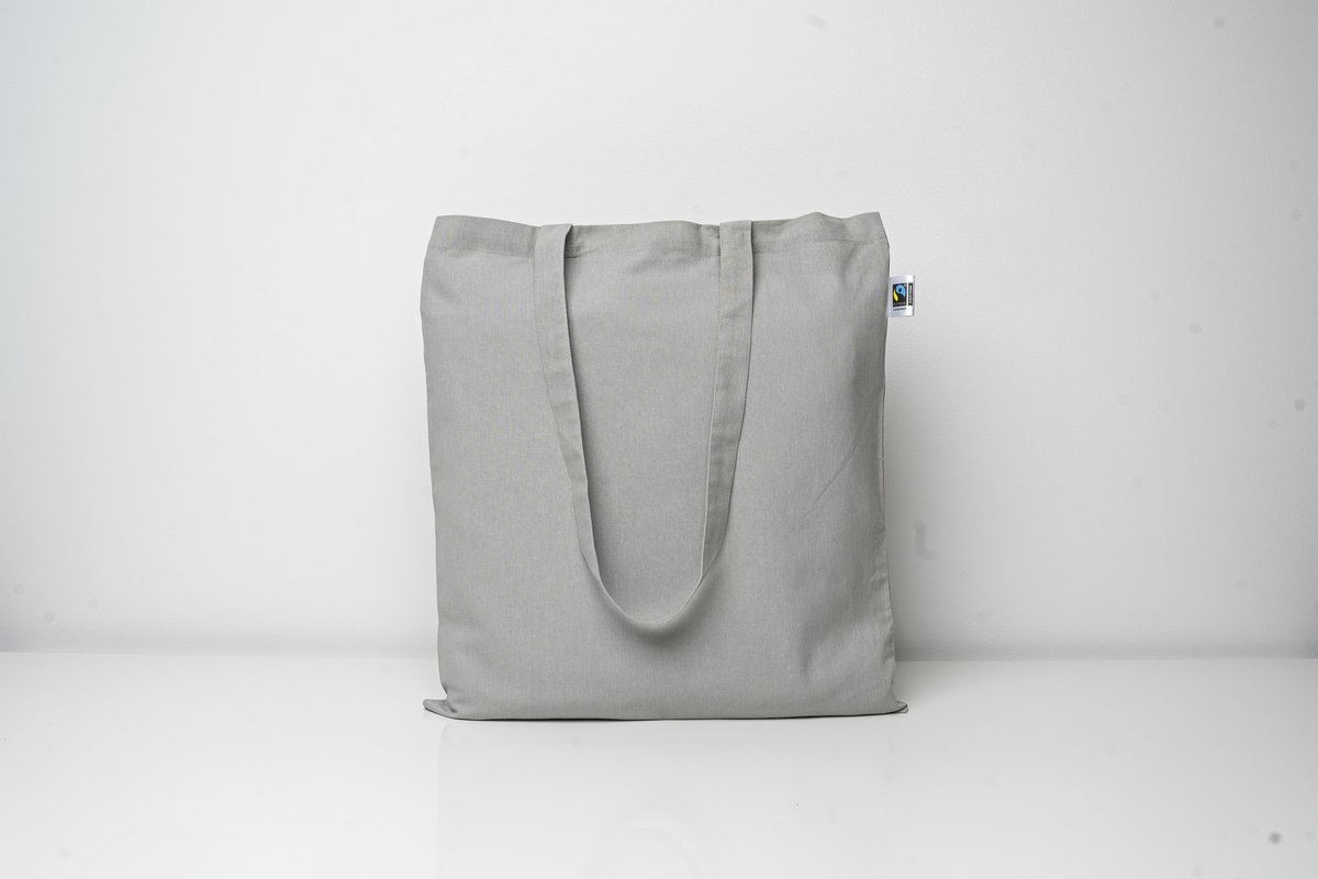 Printwear Fairtrade Baumwolltasche mit langen Henkeln