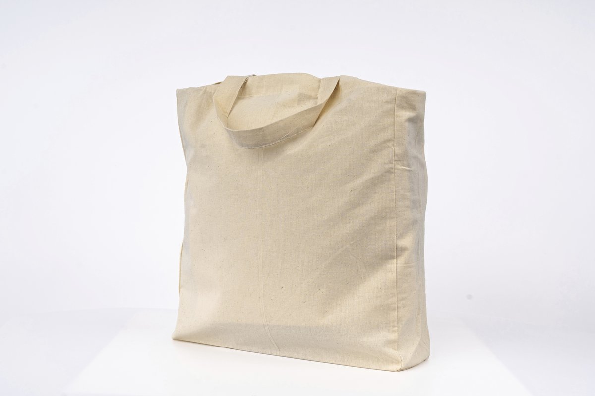 Cotton Bag Side Fold Short Handles