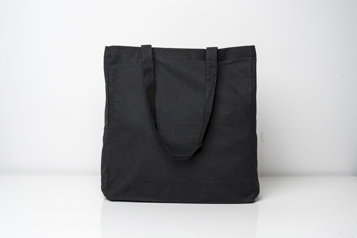Cotton Bag Side Fold Long Handles
