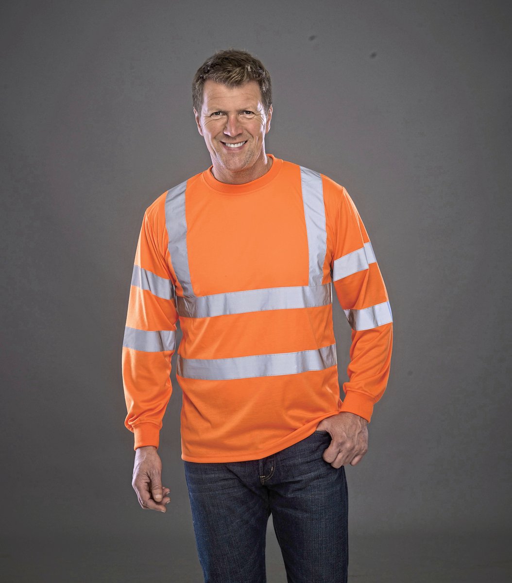 YOKO Hi-Vis Langarm Sicherheits-Shirt mit Reflektoren