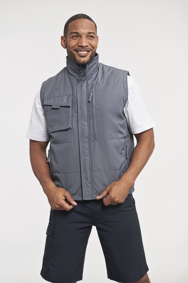Russel Fleckenabweisende Workwear-Weste mit Taschen in