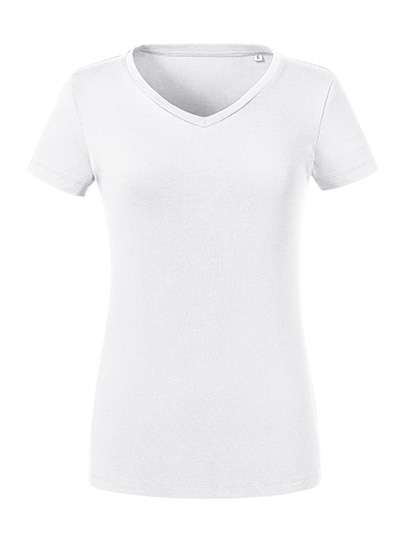 Russel Pure Organic T-Shirt V-Ausschnitt Bio-Baumwolle für Damen