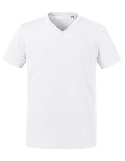 Russel Pure Organic Bio-Baumwolle V-Ausschnitt Slim-Fit T-Shirt