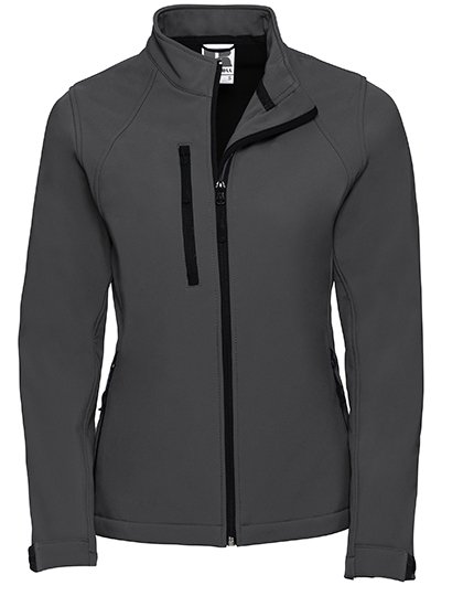 Russel Softshell-Jacke mit Fleece-Futter für Damen, Classic Red 3XL, Z140F – Titanium (Solid)