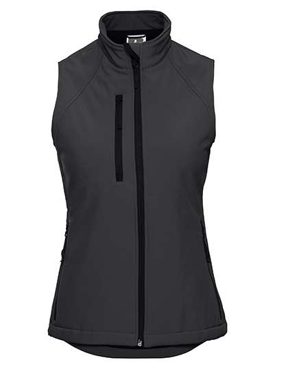 Russel Gilet Softshell avec Poches pour Femmes, Azure Blue XS, Z141F – Titanium (Solid)