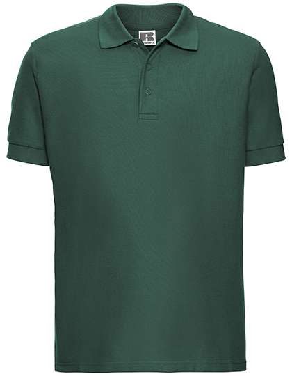 Russel Polo in Cotone con Piqué Double-Tuck, Azure Blue L, Z577 – Bottle Green