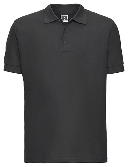 Russel Polo in Cotone con Piqué Double-Tuck, Azure Blue L, Z577 – Titanium (Solid)
