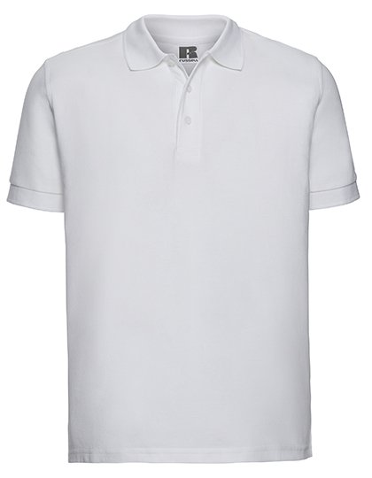 Russel Polo in Cotone con Piqué Double-Tuck, Azure Blue L, Z577 – White