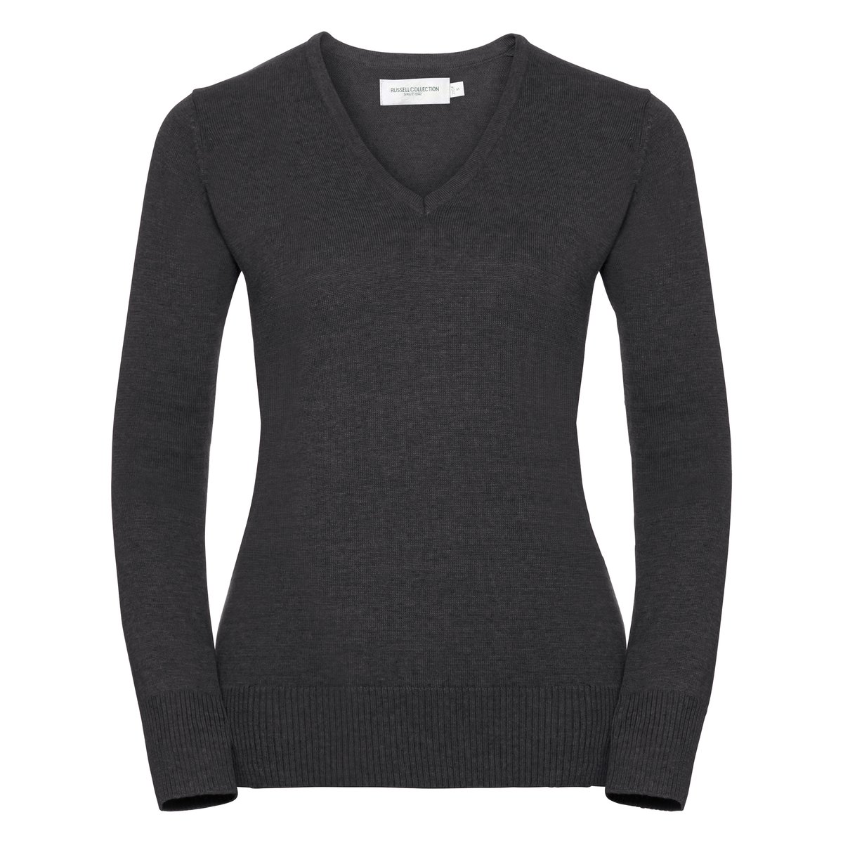 Russell Collection CottonBlend™ V-Neck Pullover Damen, French Navy 4XL, Z710F – Bild 3