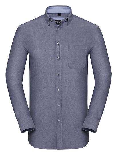 Russell Collection Langarmhemd aus 100% Bio-Baumwolle