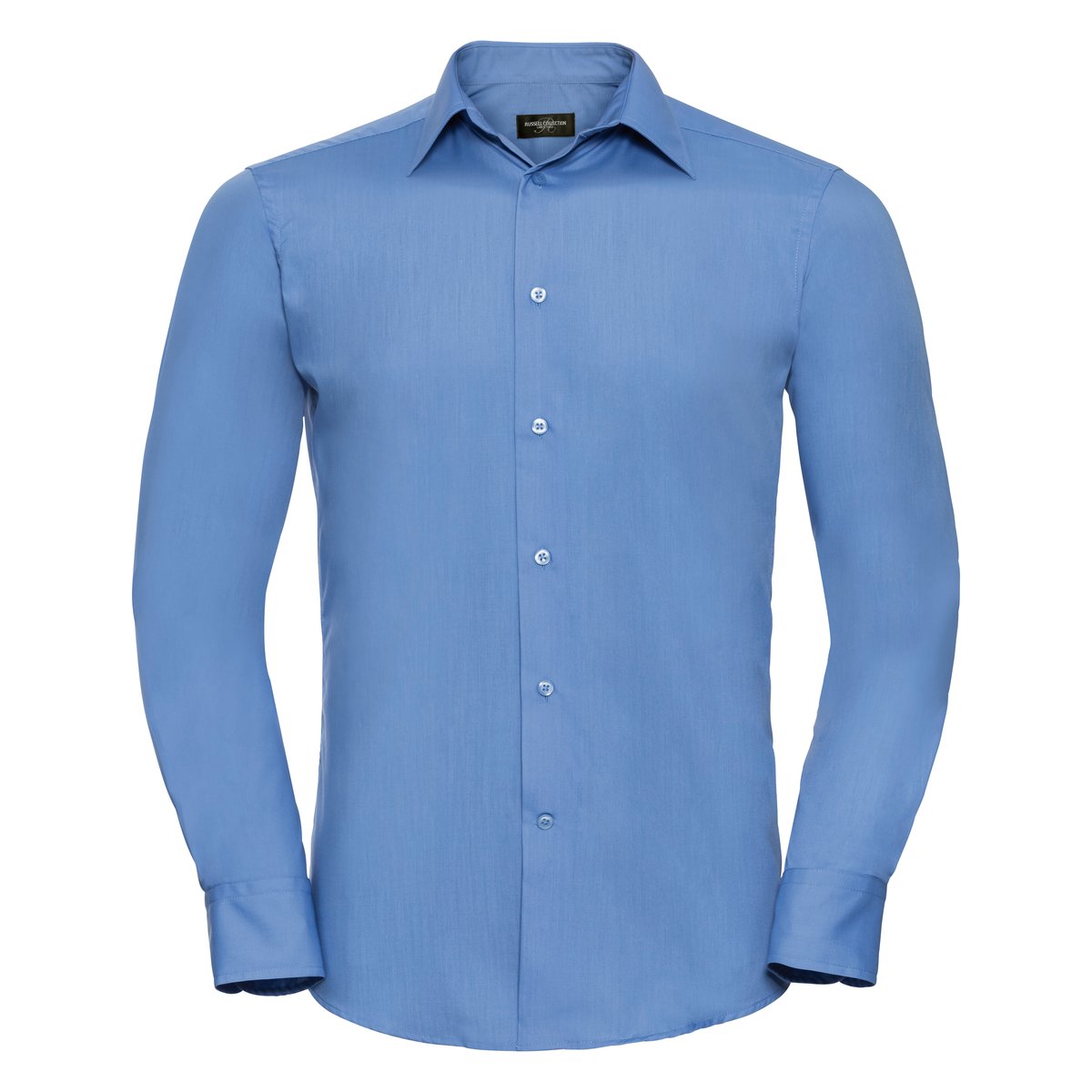 Russell Collection Camicia in Popeline sagomata con collo, Classic Red L (41/42), Z924 – immagine 3