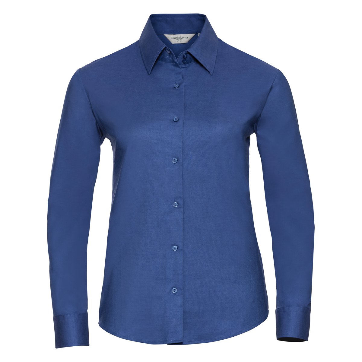 Russell Collection Oxford Bluse Slim Fit Pastellfarbe, Black XS, Z932F – Bild 3