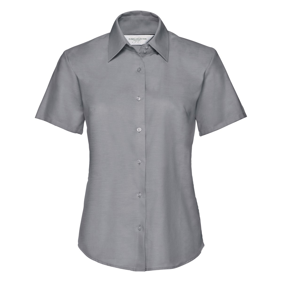 Russell Collection Short-Sleeve Shirt Oxford Collection for Women, Black XS, Z933F – image 3